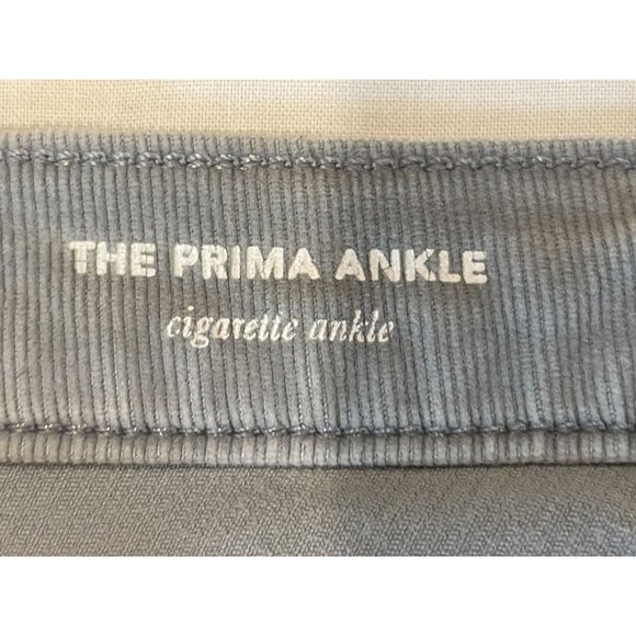 Adriano Goldschmied Women Jeans Corduroy Cigarette Ankle The Prima Gray Size 26R - Picture 9 of 11